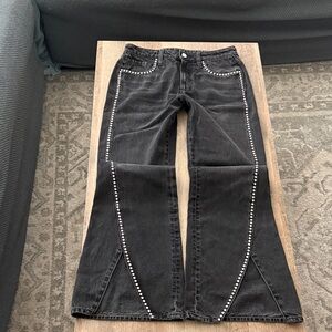New Viavia Black Studded low bootcut Women's Jeans Sz 26